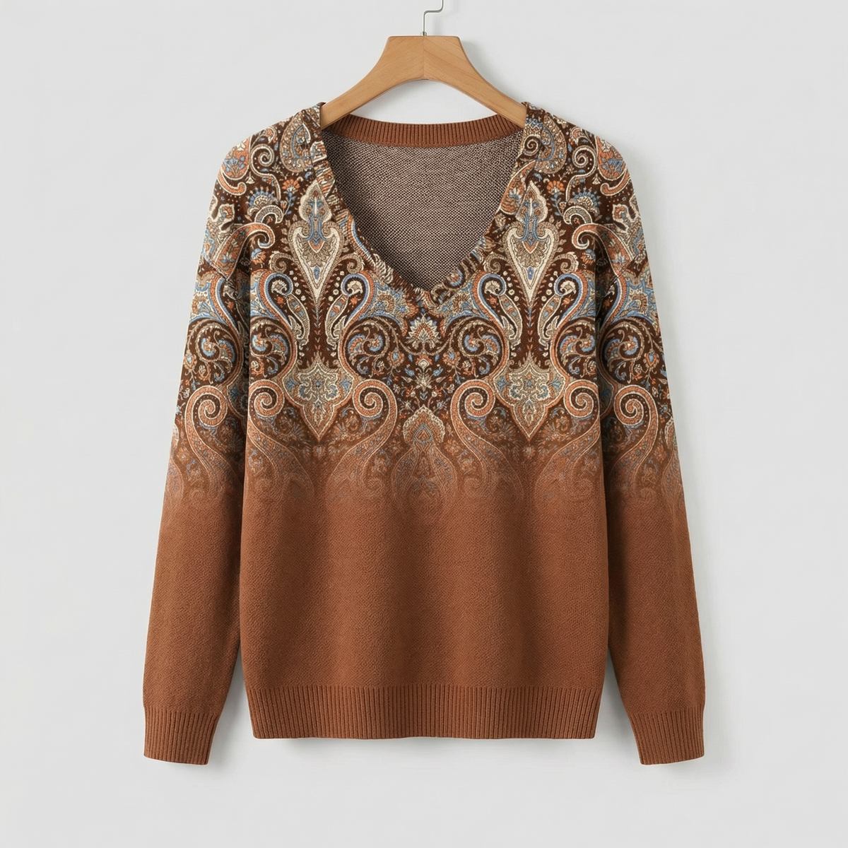 Sienna sweter codzienny z paisley