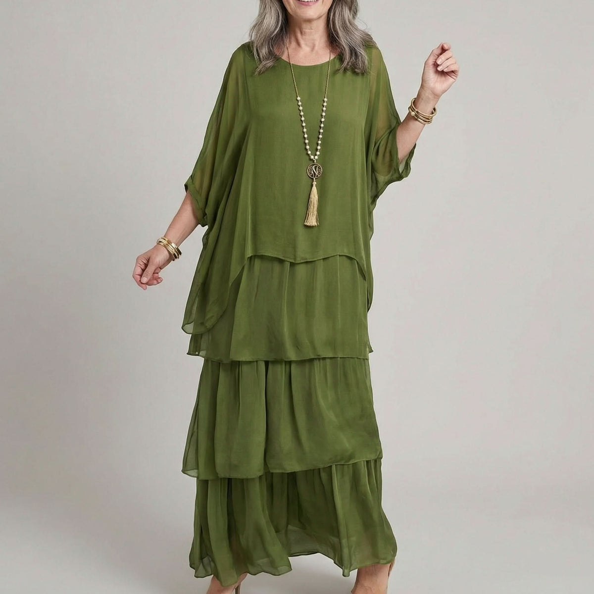 VIRELLE nowoczesna sukienka maxi