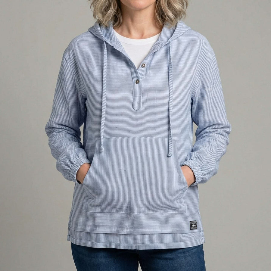 Bluza z kapturem Andora z lnu