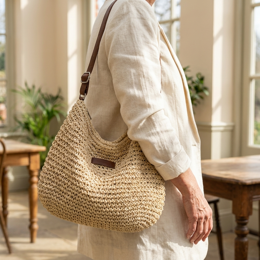 Lavinia – elegancka słomkowa torba shopper