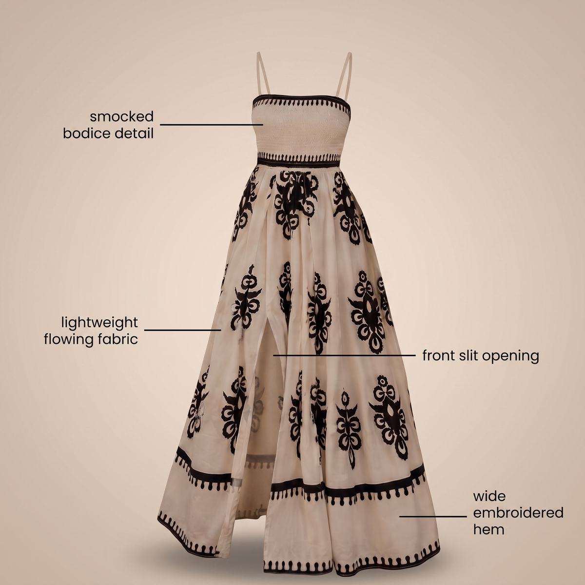 Elegancka sukienka maxi Rosalie resort