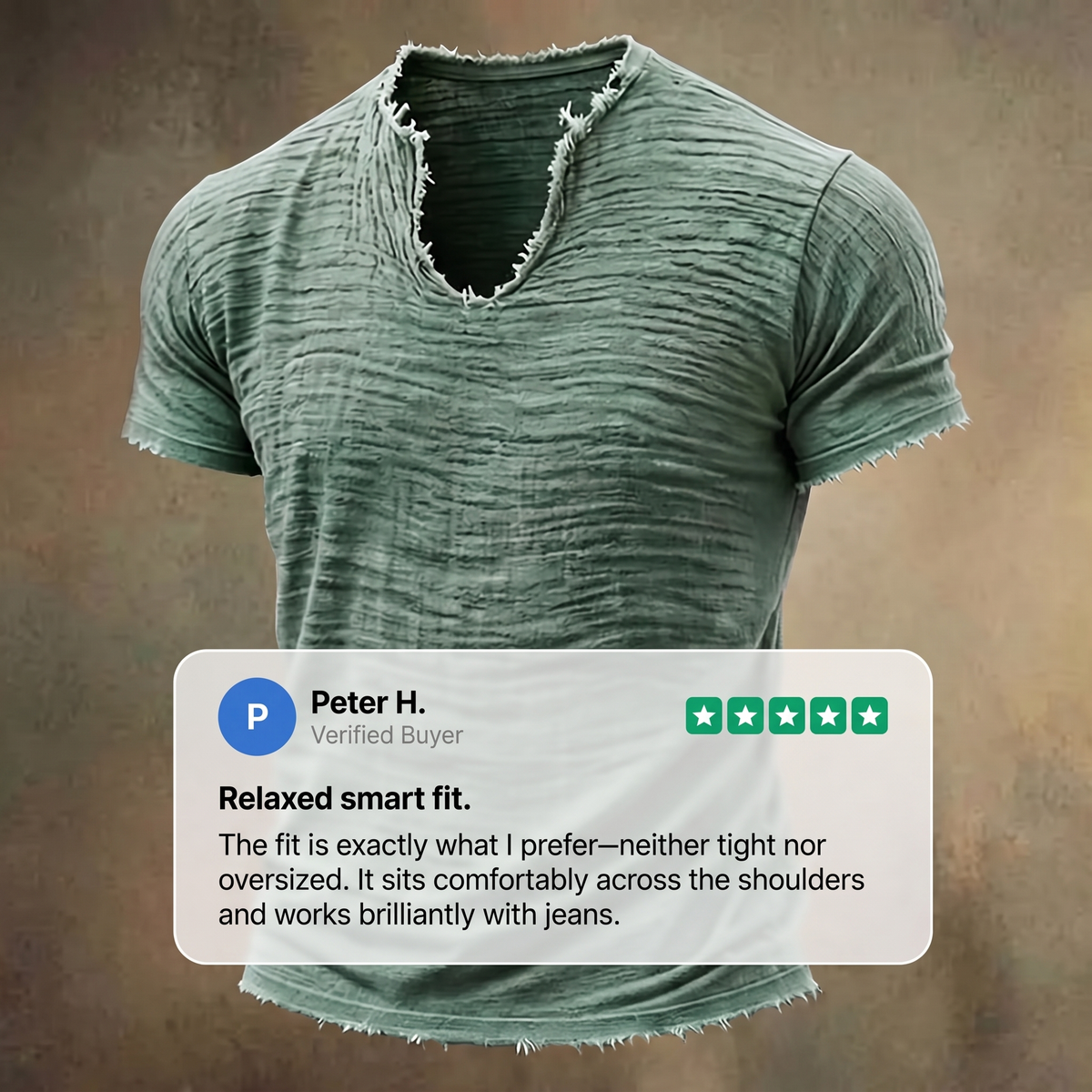 T-shirt o luźnym kroju