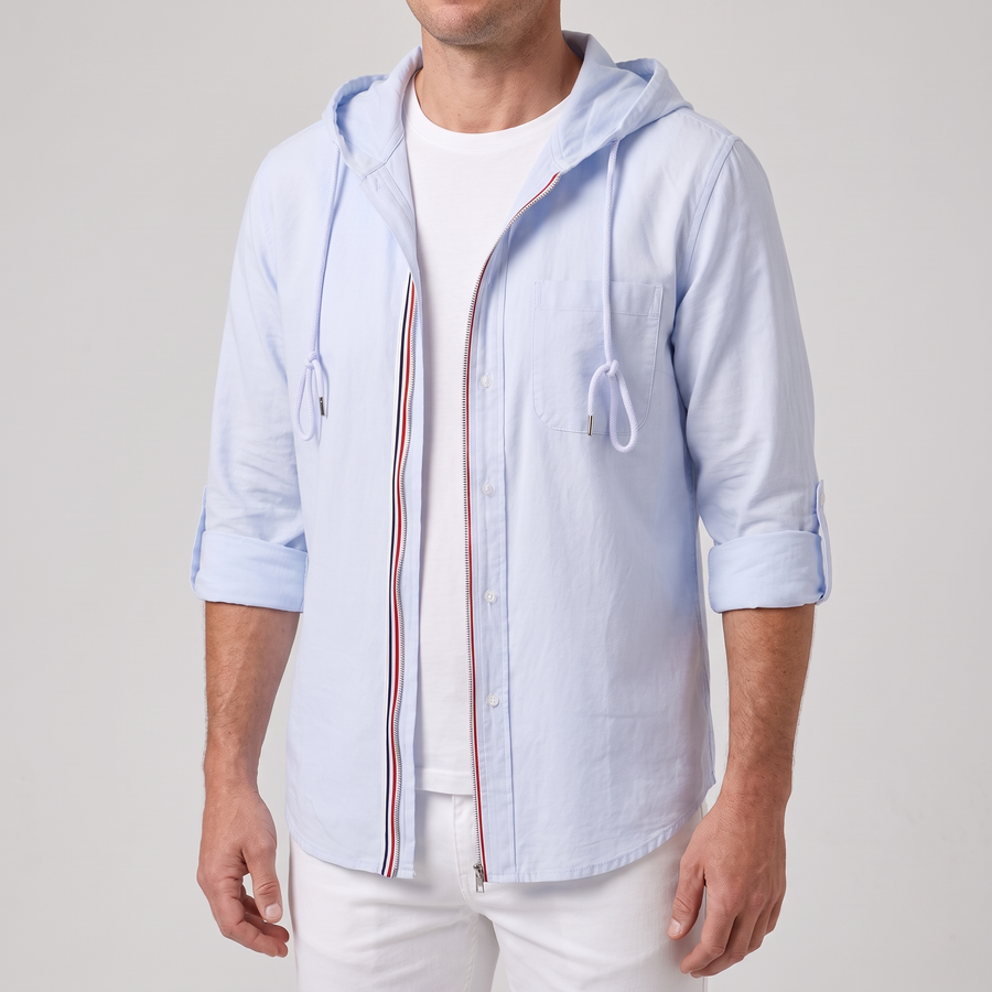 CASA BLUZA Z KAPTUREM Z LNU