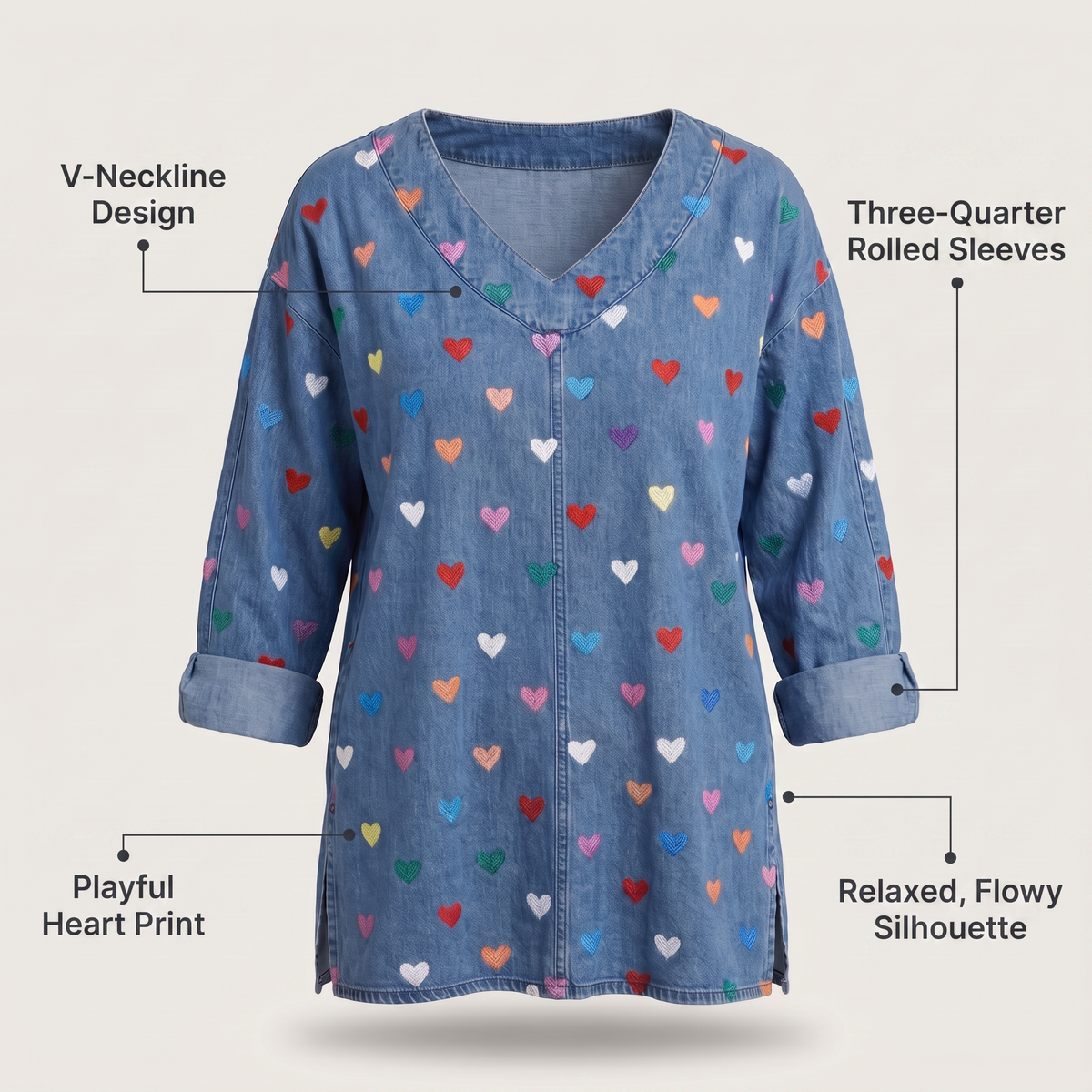 IVELLE CHARM BLUZKA – bluzka z sercami