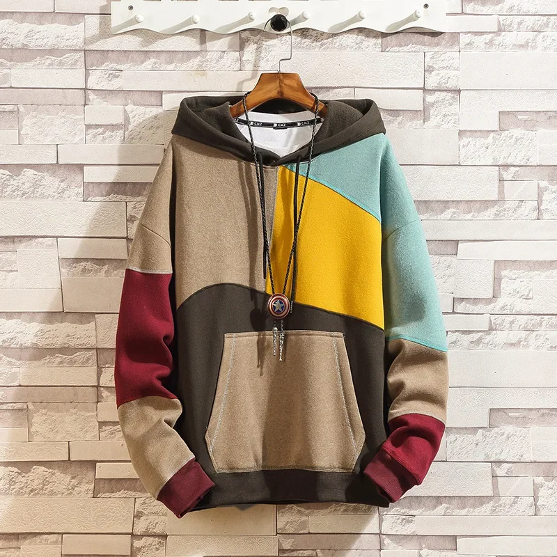 PULSE PATCHWORK BLUZA Z KAPTUREM