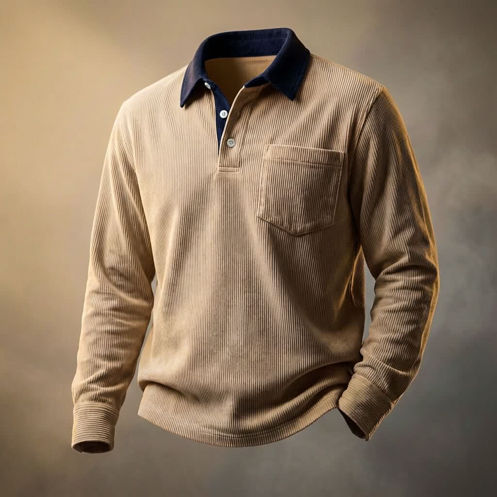 ROWLEY KOSZULKA POLO Z SZTRUKSU