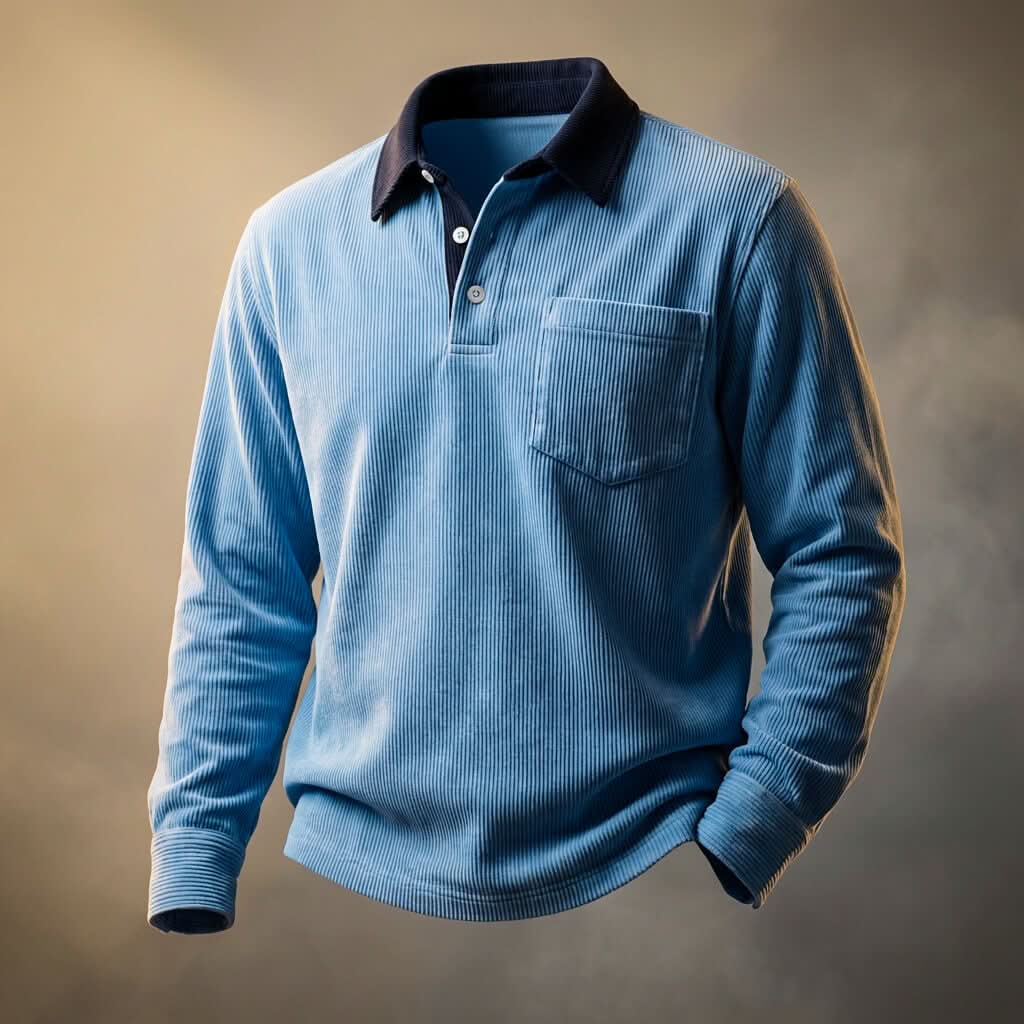 ROWLEY KOSZULKA POLO Z SZTRUKSU