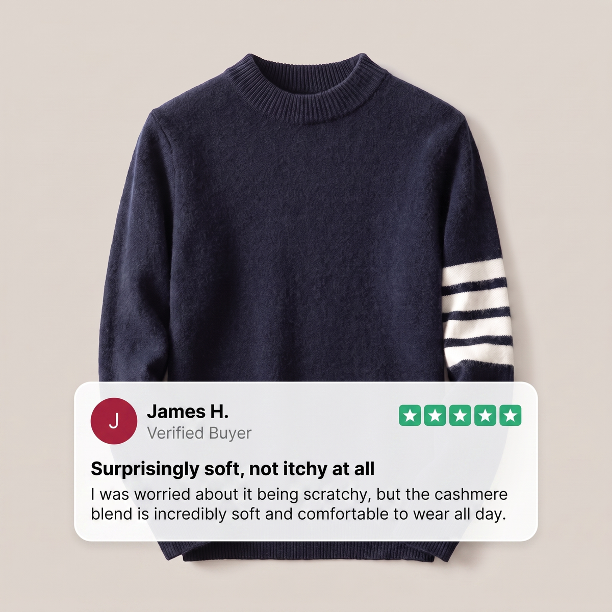 LUNERO Sweter z kaszmirem