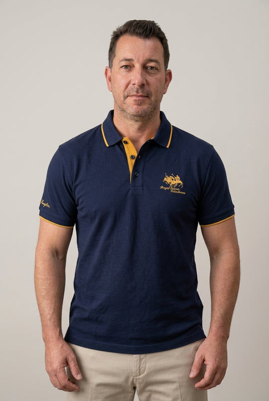 Aurelia™ Elegancka Kontrastowo Lamowana Koszulka Polo