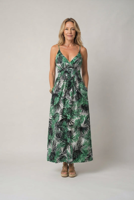 Nella™ Elegancka Tropikalna Sukienka Midi