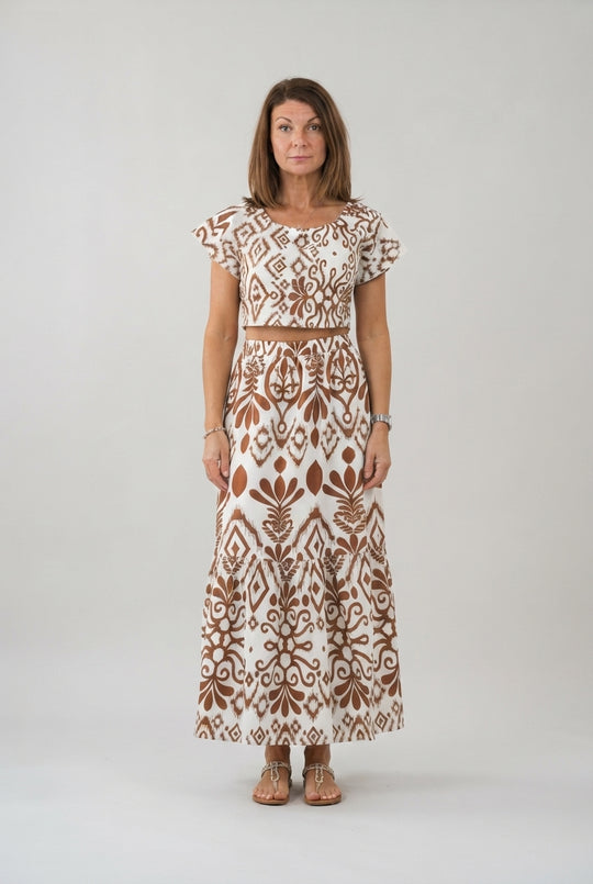 Olivia™ Elegancki Geometryczny Print Komplet