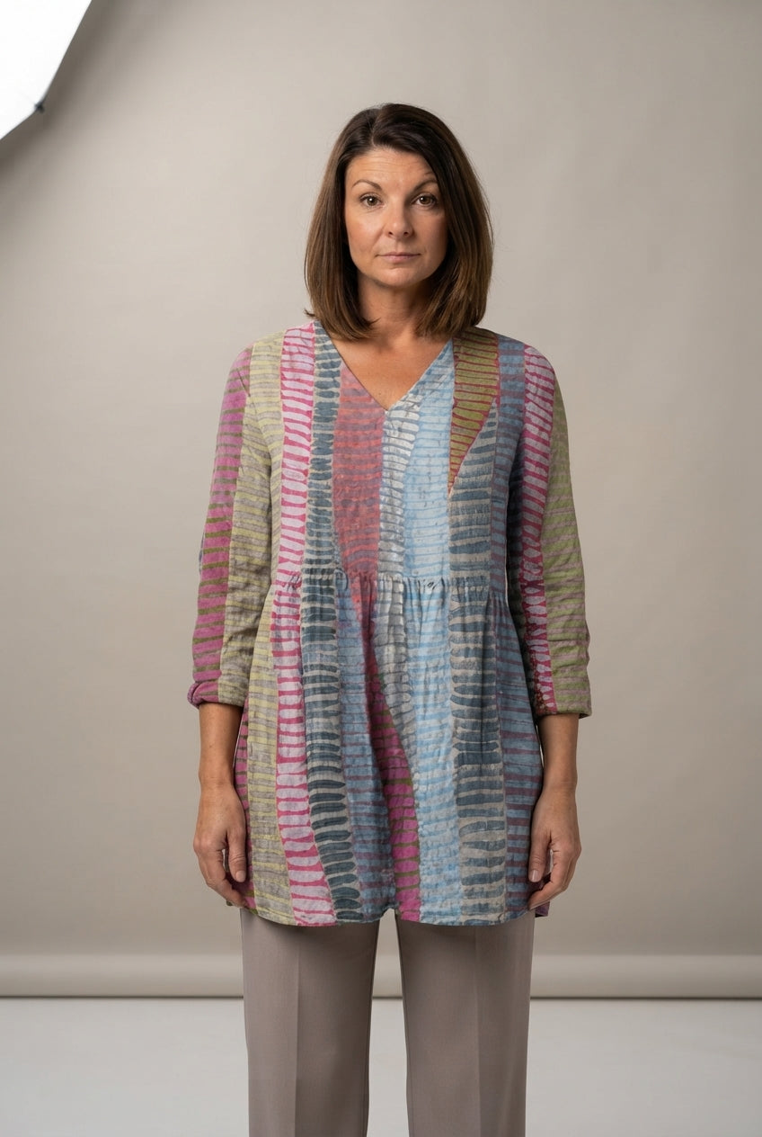 Aminta™ Elegancka W Paski Bluzka