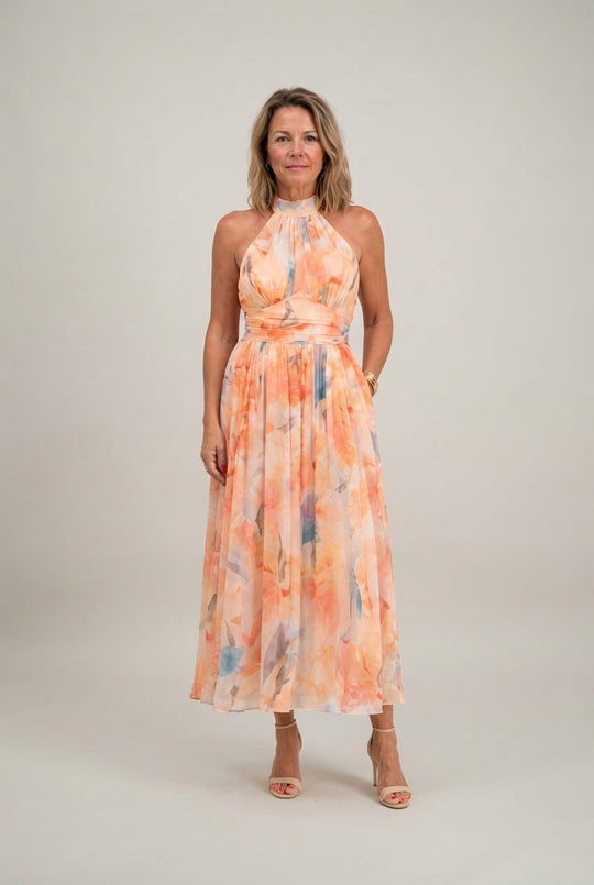 Aurora™ Elegancka Halterowa Maxi Sukienka