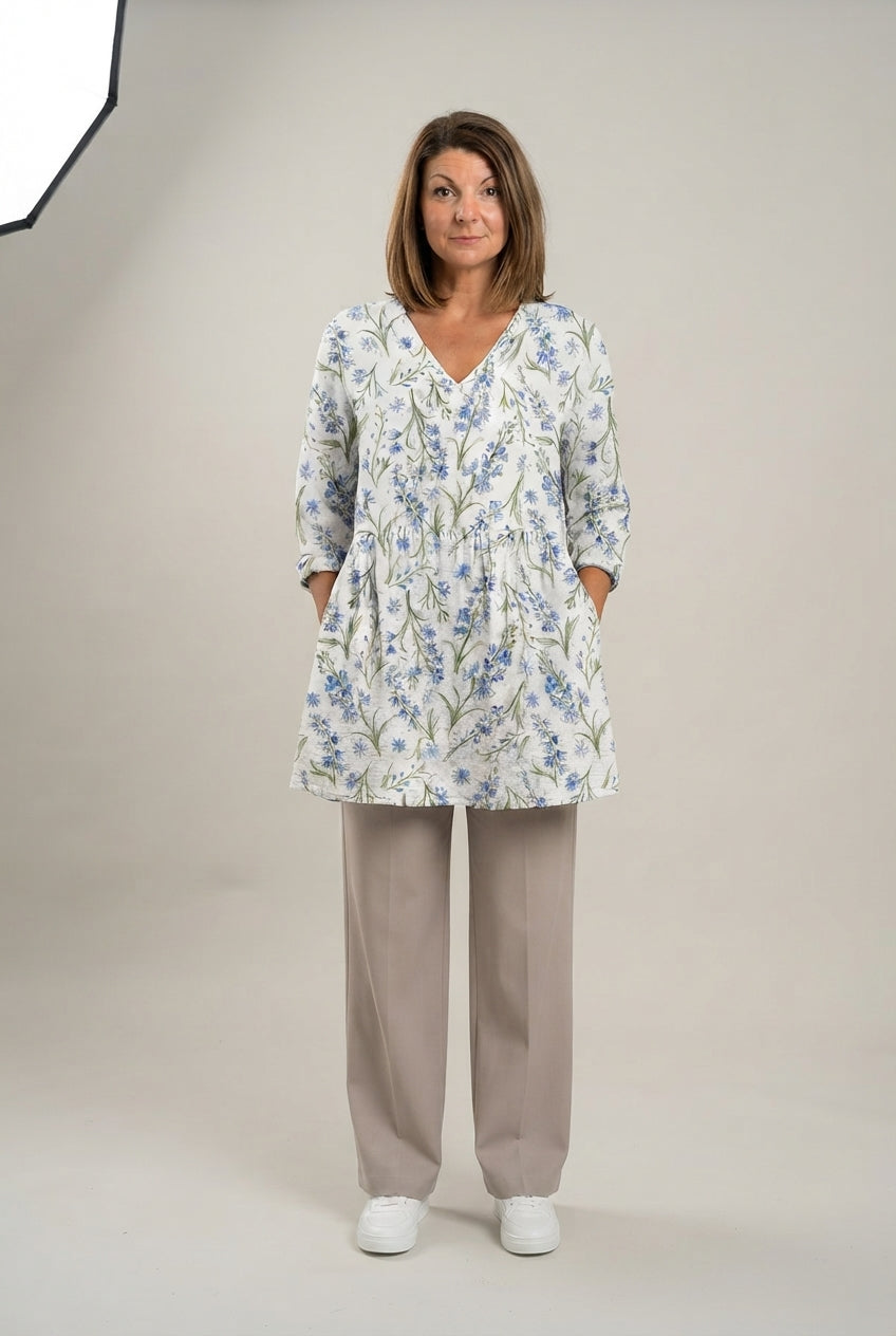 Grazia™ Elegancka Kwiatowa Bluzka