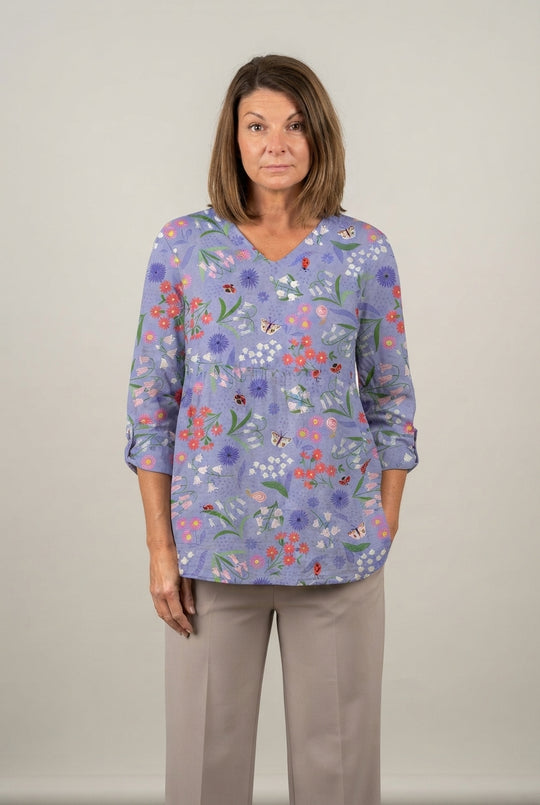 Amelia™ Elegancka Kwiatowa Bluzka