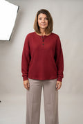 Celina™ Przytulny Henley Sweter