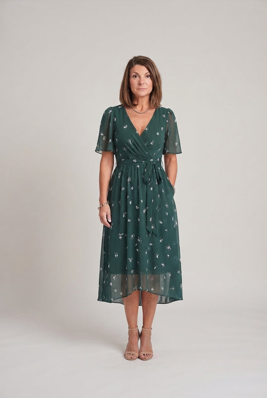 Lara™ Elegancka Kwiatowa Sukienka Midi