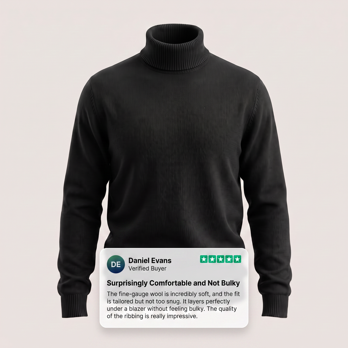 NORTHPEAK golf z wełny merino