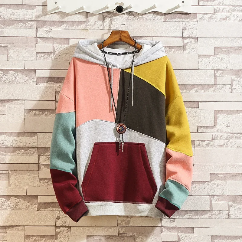 PULSE PATCHWORK BLUZA Z KAPTUREM