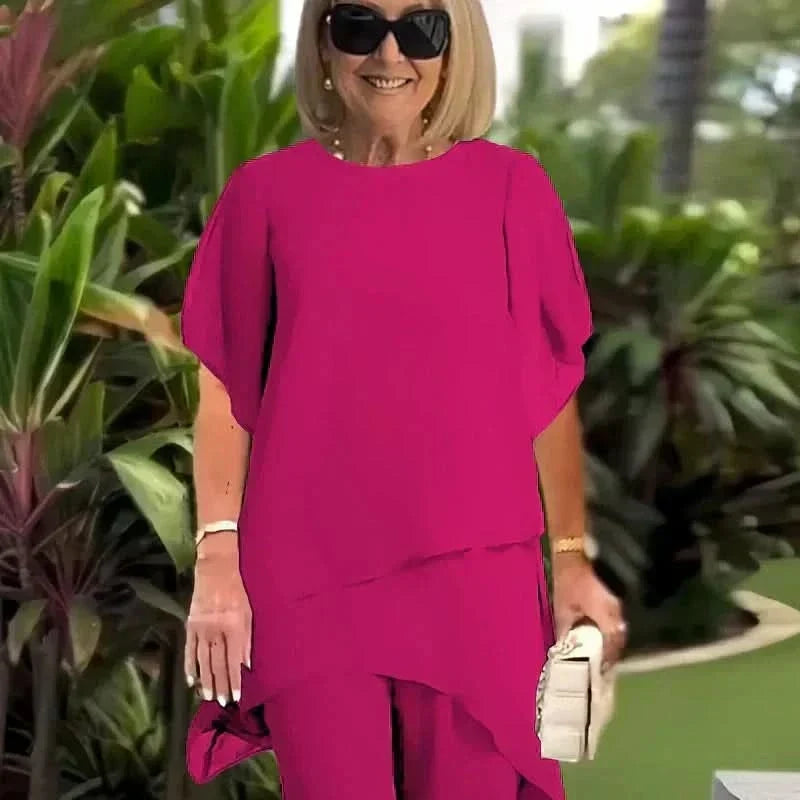 ZESTAW ELLA: ELEGANCKA BLUZKA I SPODNIE