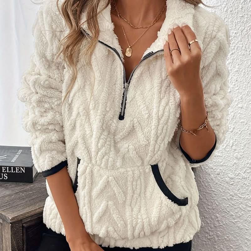 Sweter z krótkim zamkiem KELORA