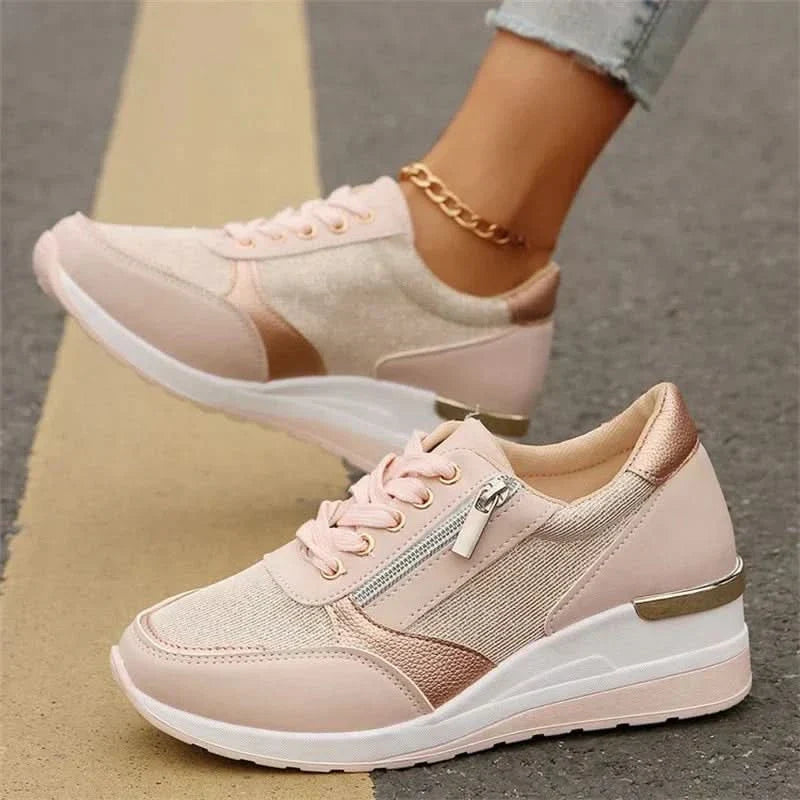 AMELIA półsportowe sneakersy na podwyższonej podeszwie
