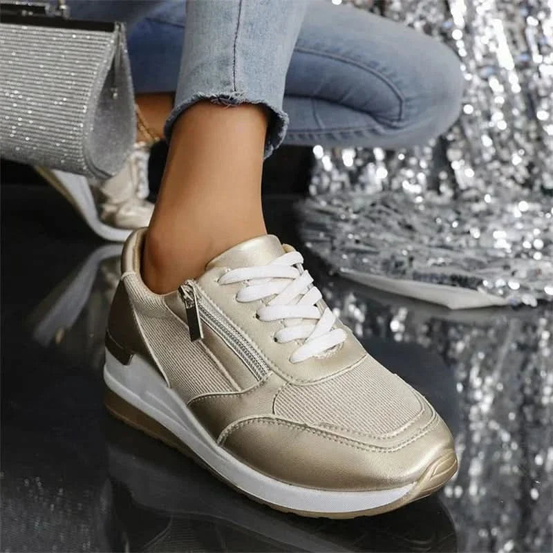 AMELIA półsportowe sneakersy na podwyższonej podeszwie