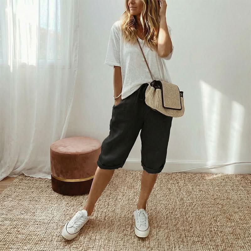 FREYA Wygodne spodnie capri