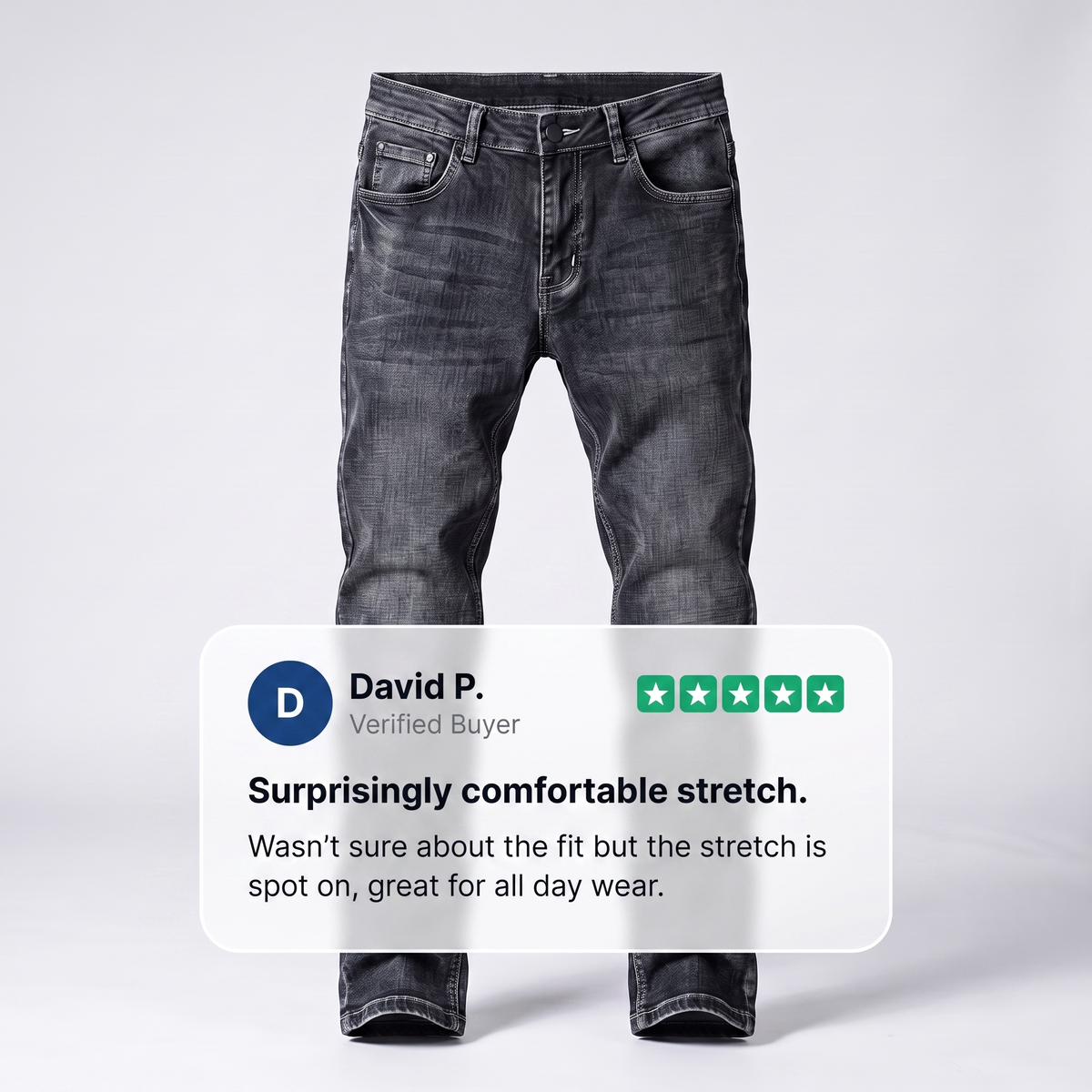 THEO ROZCIĄGLIWE JEANSY Z DENIMU