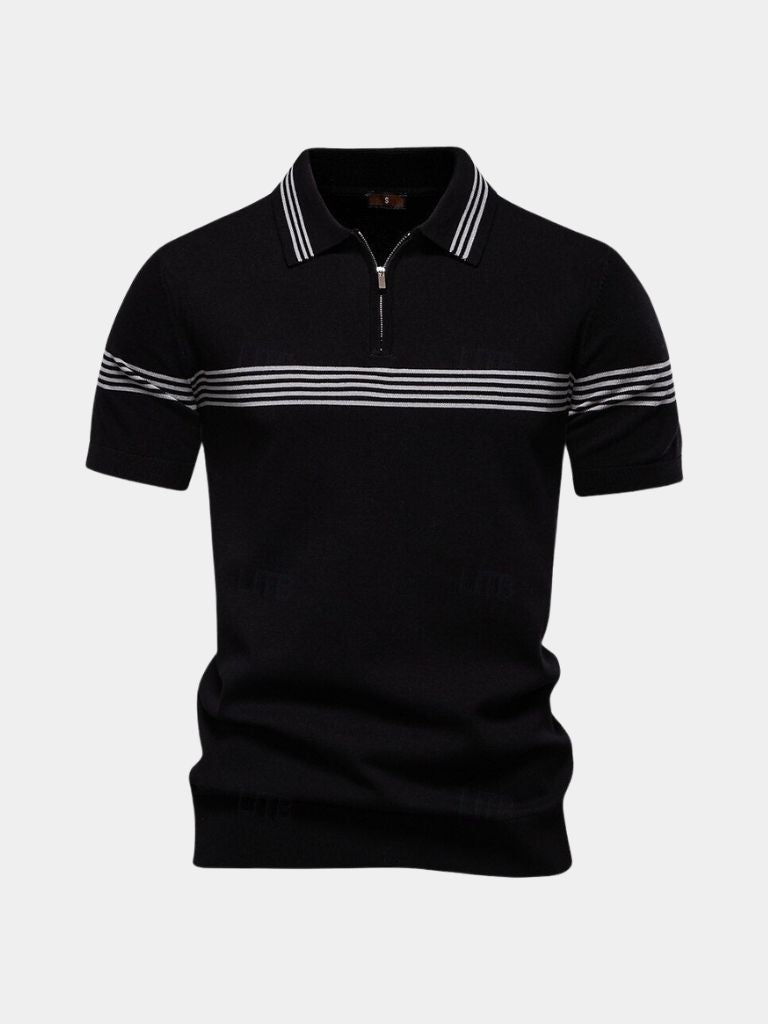 Ada™ Elegancka W Paski Koszulka Polo