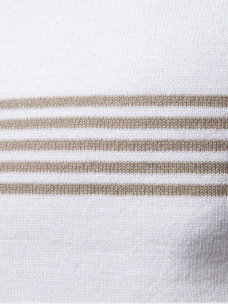 Ada™ Elegancka W Paski Koszulka Polo