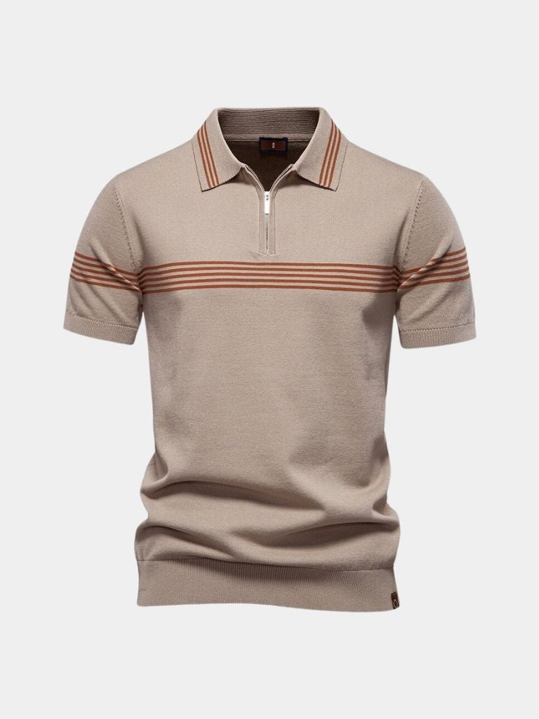 Ada™ Elegancka W Paski Koszulka Polo
