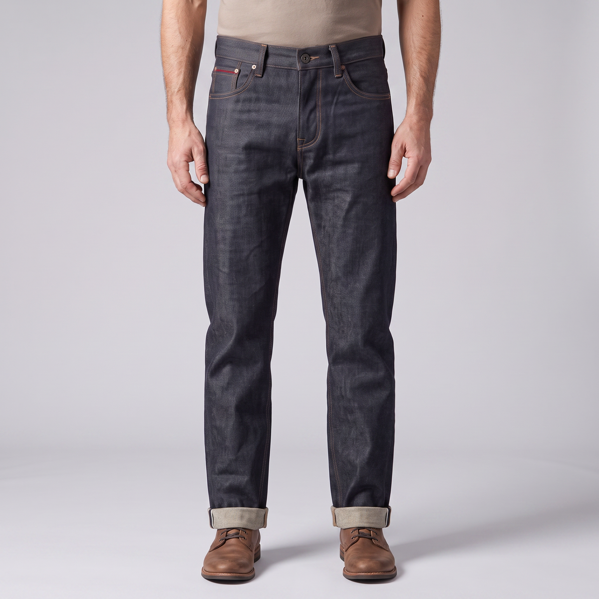 Vander retro jeansy z surowego denimu