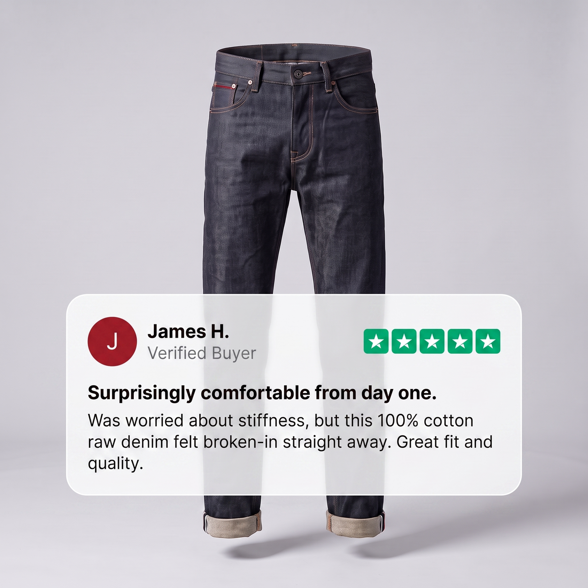 Vander retro jeansy z surowego denimu