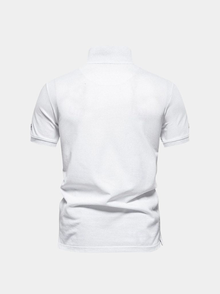 Amarante™ Elegancki Geometryczny Haft T-Shirt