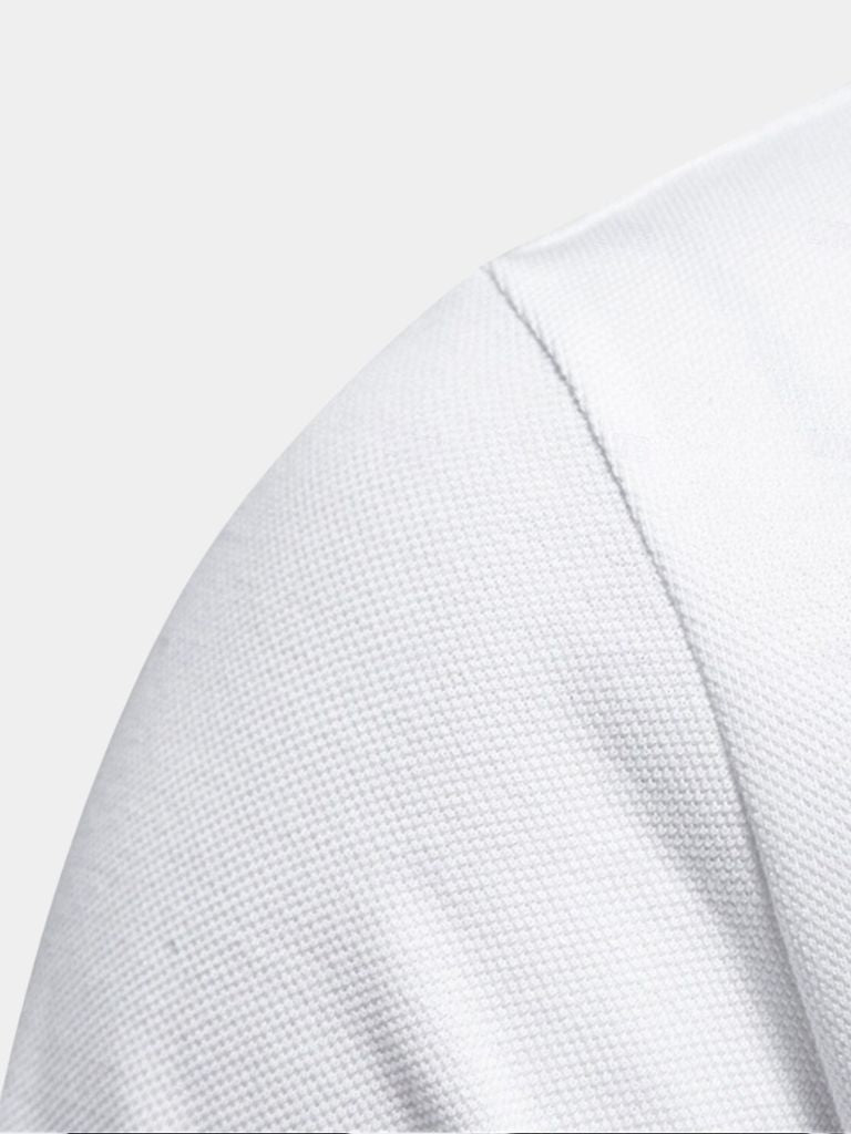 Amarante™ Elegancki Geometryczny Haft T-Shirt
