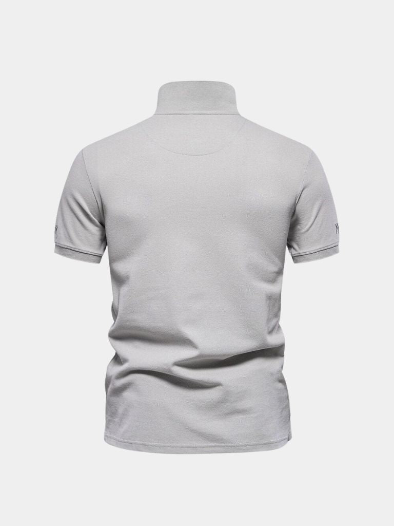 Amarante™ Elegancki Geometryczny Haft T-Shirt