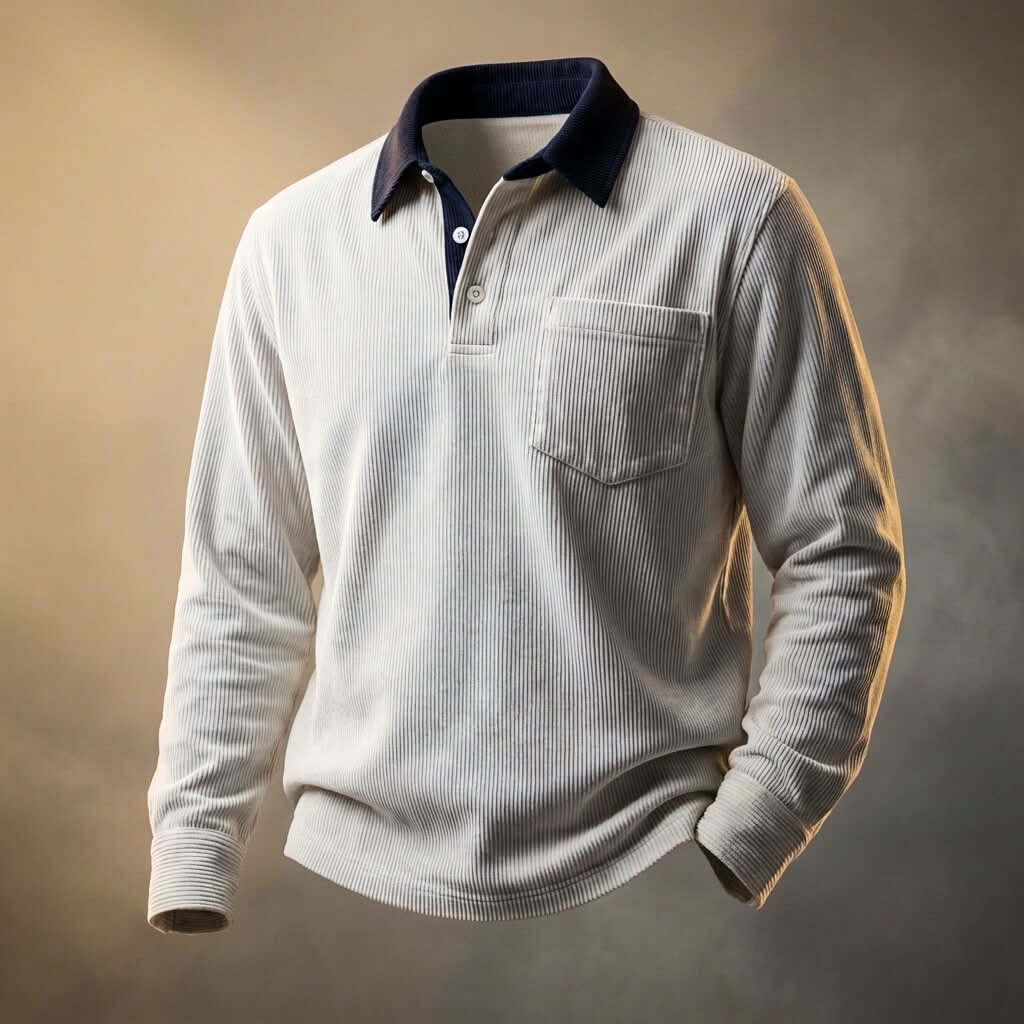 ROWLEY KOSZULKA POLO Z SZTRUKSU