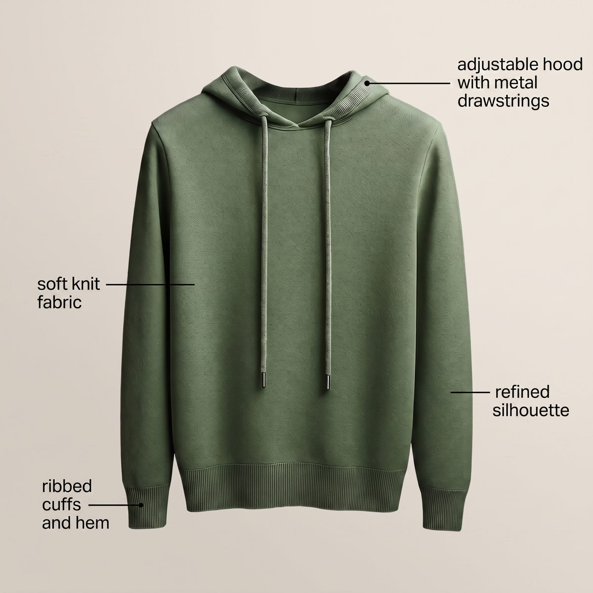 ZARA Bluza z kapturem z wełny merynosów